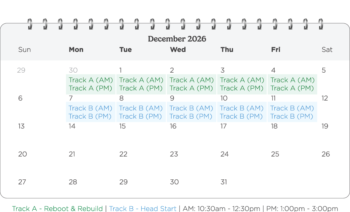 Fast Track Course Timetable